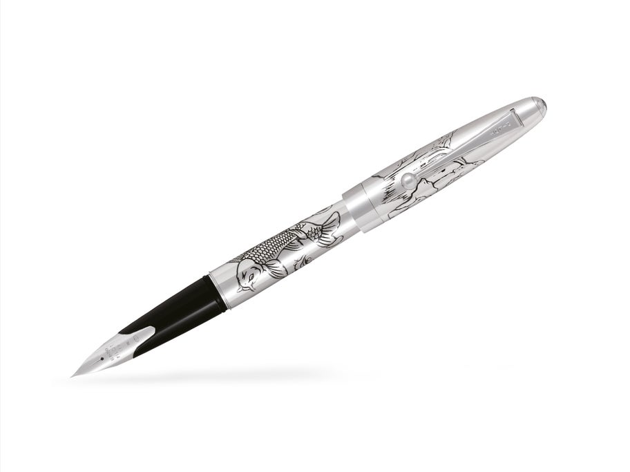 Packshot Stylo plume Silver Carpe Plume Large Argent rechargeable - Pilot Pen