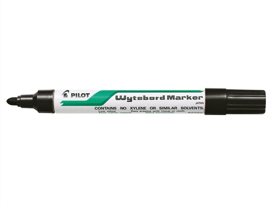 Packshot Marqueur tableau blanc Wytebord Pointe Conique Moyenne Noir effaçable - Pilot Pen
