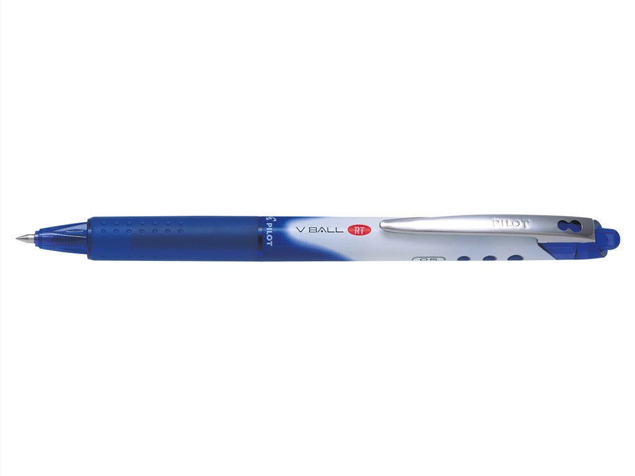 Packshot Roller encre liquide V-Ball RT 5 Pointe Fine Bleu rechargeable rétractable - Pilot Pen