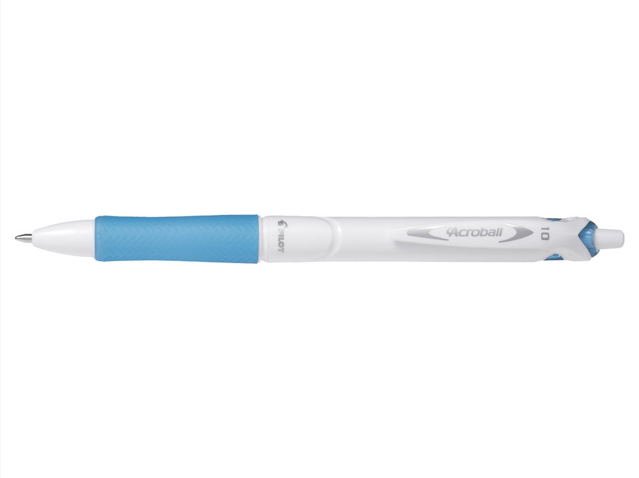 Packshot Stylo bille Acroball - En plastique recyclé Pointe Moyenne Bleu Turquoise recyclé rechargeable rétractable - Pilot Pen